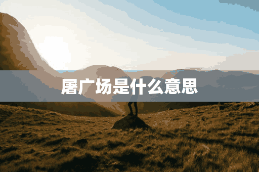 屠广场是什么意思(屠广场是什么意思饭圈)